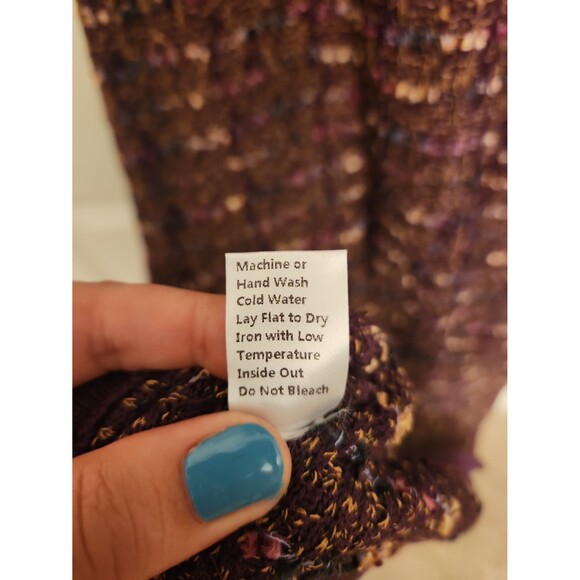 Misook Purple Tweed Heavyknit Sleeveless Dress Size XL - Picture 10 of 10